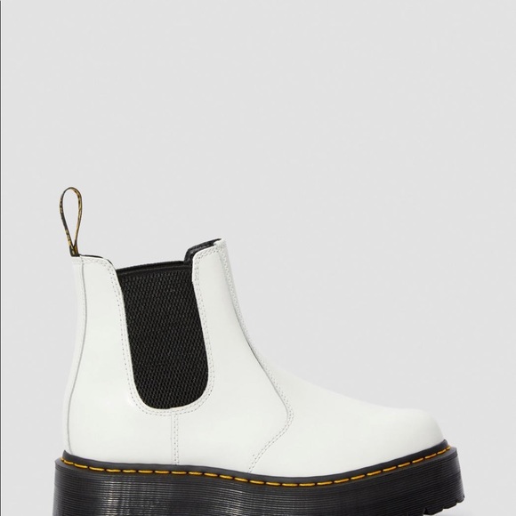 White Double Platform Dr. Martens - Picture 2 of 5